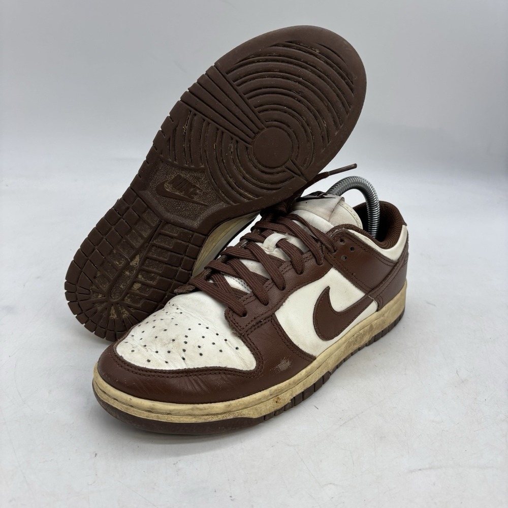 Nike Dunk Low Cacao Shoes Womens 8 Brown/White Leather Lace-Up